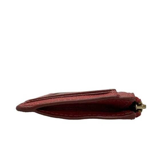 Auth COACH - F12186 Red Leather Coin Case - Picture 5 of 12